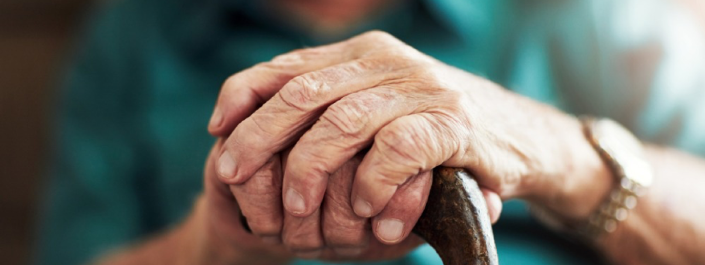 Hands with walking stick 1